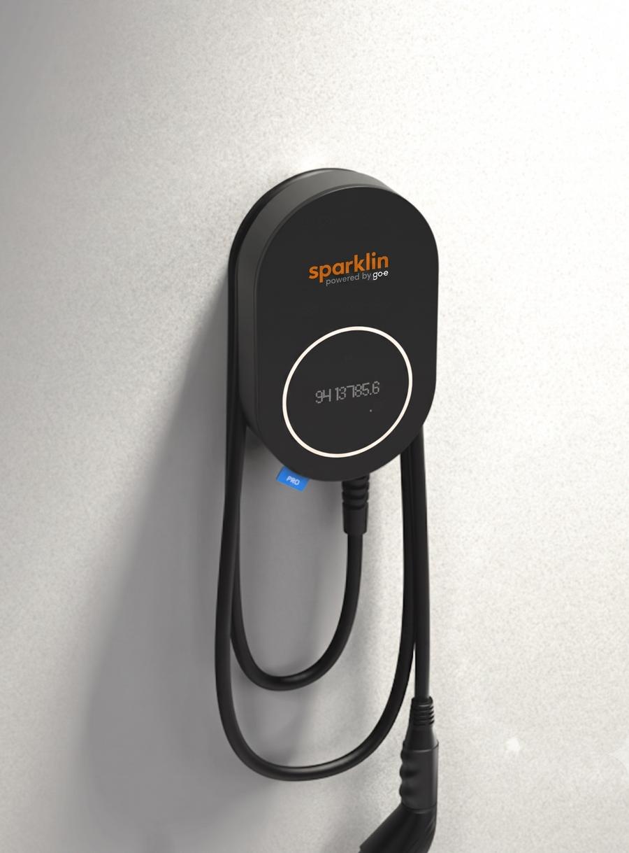 Sparklin powered by go-e — installée au mur